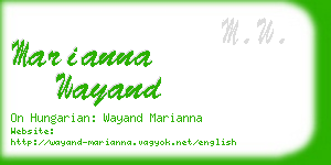 marianna wayand business card